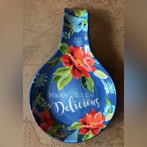 Like New Pioneer Woman Ceramic Spoon Rest Vivid Colors
